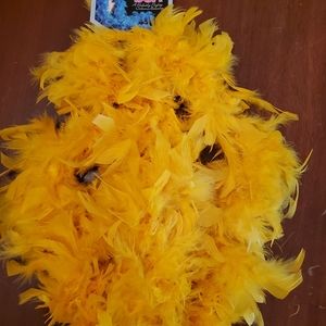 Gold turkey feather boa